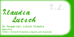 klaudia lutsch business card